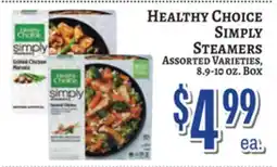Trade Fair Supermarket HEALTHY CHOICE SIMPLY STEAMERS offer