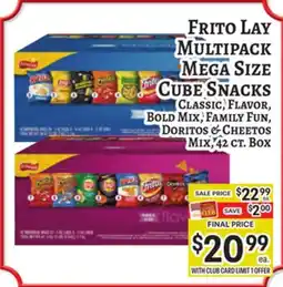 Trade Fair Supermarket Frito Lay MULTIPACK MEGA SIZE CUBE SNACKS offer