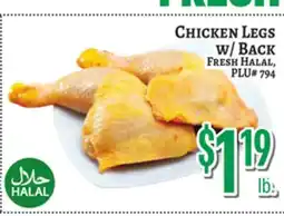 Trade Fair Supermarket CHICKEN LEGS W/ BACK offer