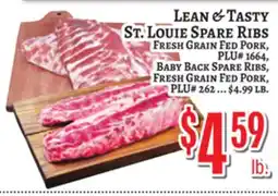 Trade Fair Supermarket LEAN & TASTY ST. LOUIE SPARE RIBS offer