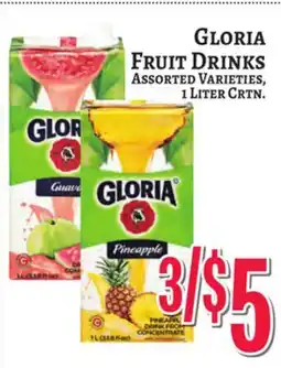 Trade Fair Supermarket GLORIA FRUIT DRINKS offer
