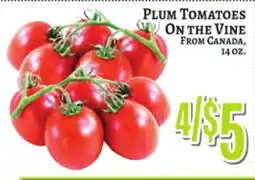 Trade Fair Supermarket PLUM TOMATOES ON THE VINE offer