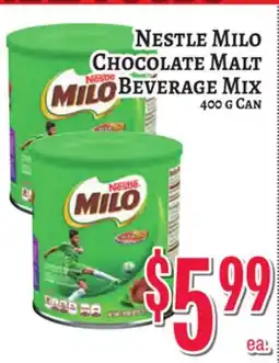 Trade Fair Supermarket NESTLE MILO CHOCOLATE MALT BEVERAGE MIX offer