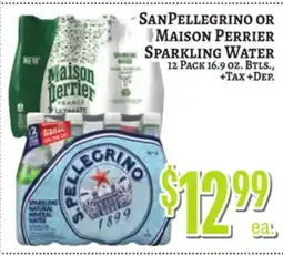 Trade Fair Supermarket SanPellegrino OR Maison Perrier Sparkling Water offer