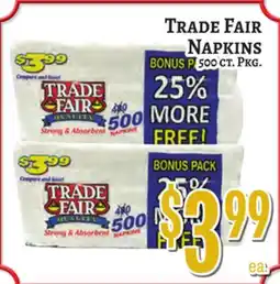 Trade Fair Supermarket TRADE FAIR NAPKINS offer