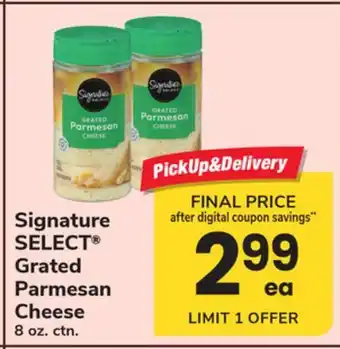 ACME Signature SELECT Grated Parmesan Cheese offer