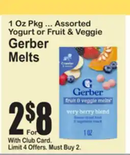 SuperFresh Gerber Melts offer