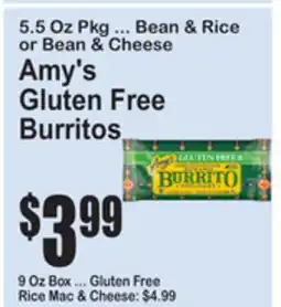 SuperFresh Amy's Gluten Free Burritos offer