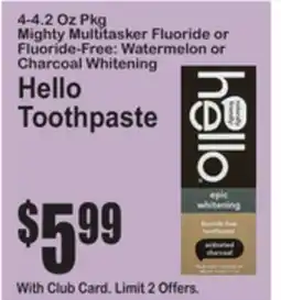 SuperFresh Hello Toothpaste offer