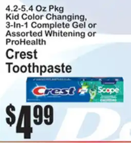 SuperFresh Crest Toothpaste offer