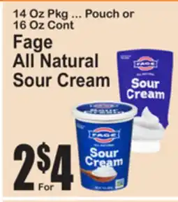 SuperFresh Fage All Natural Sour Cream offer