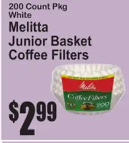 SuperFresh Melitta Junior Basket Coffee Filters offer