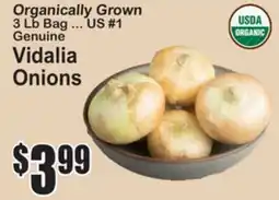 SuperFresh Organically Grown 3 Lb Bag ... US #1 Genuine Vidalia Onions offer