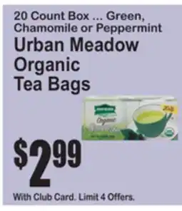 SuperFresh Urban Meadow Organic Tea Bags offer