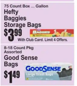 SuperFresh Hefty Baggies Storage Bags offer