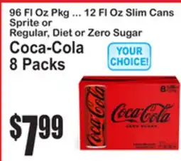 SuperFresh 96 Fl Oz Pkg ... 12 Fl Oz Slim Cans Sprite or Regular, Diet or Zero Sugar Coca-Cola 8 Packs offer