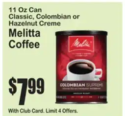 SuperFresh Melitta Coffee offer