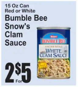 SuperFresh Bumble Bee Snow's Clam Sauce offer
