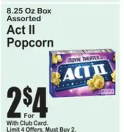SuperFresh Act II Popcorn offer