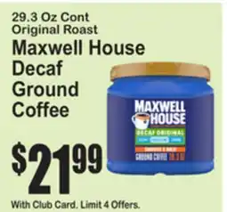 SuperFresh Maxwell House Decaf Ground Coffee offer