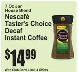 SuperFresh Nescafé Taster's Choice Decaf Instant Coffee offer