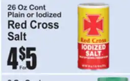 SuperFresh 26 Oz Cont Plain or Iodized Red Cross Salt offer
