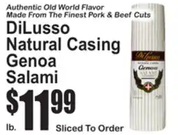 SuperFresh DiLusso Natural Casing Genoa Salami offer