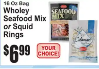 SuperFresh 16 Oz Bag Wholey Seafood Mix or Squid Rings offer