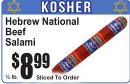 SuperFresh Hebrew National Beef Salami offer
