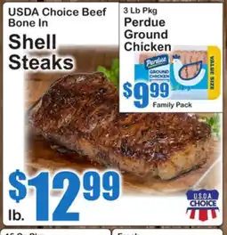SuperFresh USDA Choice Beef Bone In Shell Steaks offer