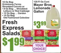 SuperFresh Fresh Express Salads offer