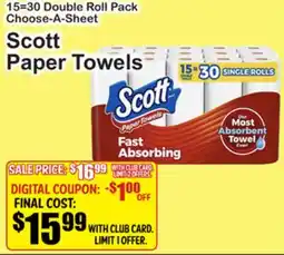 SuperFresh Scott Paper Towels offer