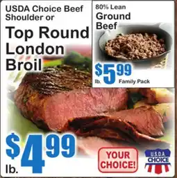 SuperFresh USDA Choice Beef Shoulder or Top Round London Broil offer
