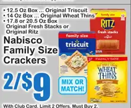 SuperFresh Nabisco Family Size Crackers offer