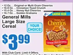 SuperFresh General Mills Large Size Cereal offer