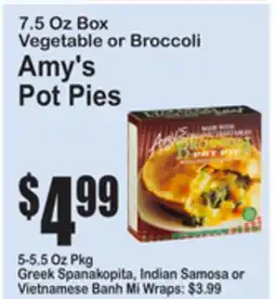 SuperFresh Amy's Pot Pies offer