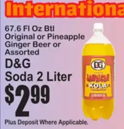 SuperFresh Original or Pineapple Ginger Beer or Assorted D&G Soda offer