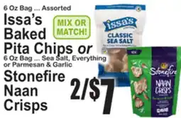 SuperFresh Issa's Baked Pita Chips or Stonefire Naan Crisps offer