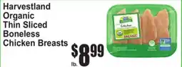 SuperFresh Harvestland Organic Thin Sliced Boneless Chicken Breasts offer