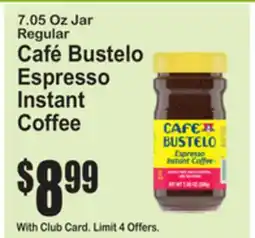SuperFresh Café Bustelo Espresso Instant Coffee offer