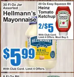 SuperFresh Heinz Tomato Ketchup, Hellmann's Mayonnaise offer