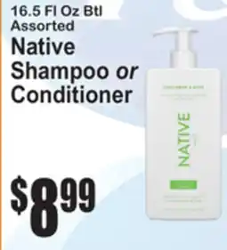 SuperFresh 16.5 FL Oz Btl Assorted Native Shampoo or Conditioner offer