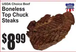 SuperFresh USDA Choice Beef Boneless Top Chuck Steaks offer