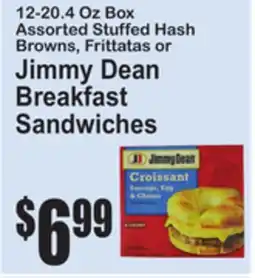 SuperFresh 12-20.4 Oz Box Assorted Stuffed Hash Browns, Frittatas or Jimmy Dean Breakfast Sandwiches offer