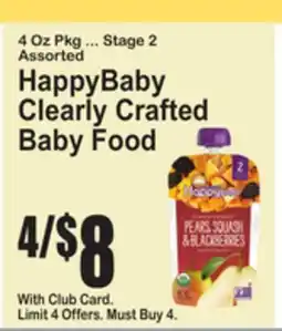 SuperFresh HappyBaby Clearly Crafted Baby Food offer