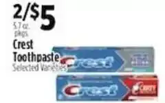 Pioneer Supermarkets Crest Toothpaste offer