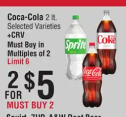 Smart & Final Coca-Cola 2 Lt. Selected Varieties +CRV offer