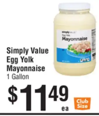 Smart & Final Simply Value Egg Yolk Mayonnaise offer