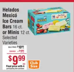 Smart & Final Helados Mexicó Ice Cream Bars 16ct. or Minis 12ct offer