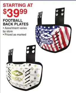 Dunham's Sports SHOCK DOCTOR FOOTBALL BACK PLATES offer